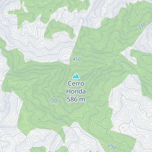 Map of Cerro Honda
