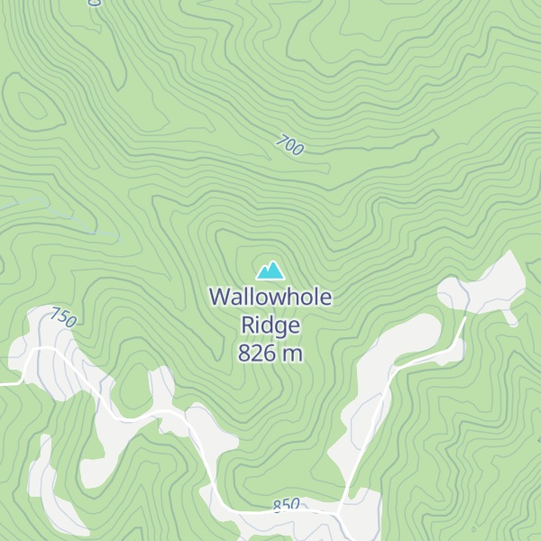 Map of Wallowhole Ridge