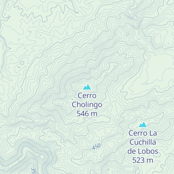 Map of Cerro Cholingo