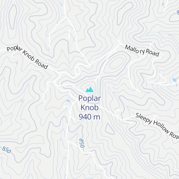 Map of Poplar Knob