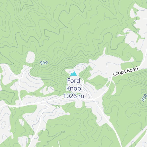 Map of Ford Knob