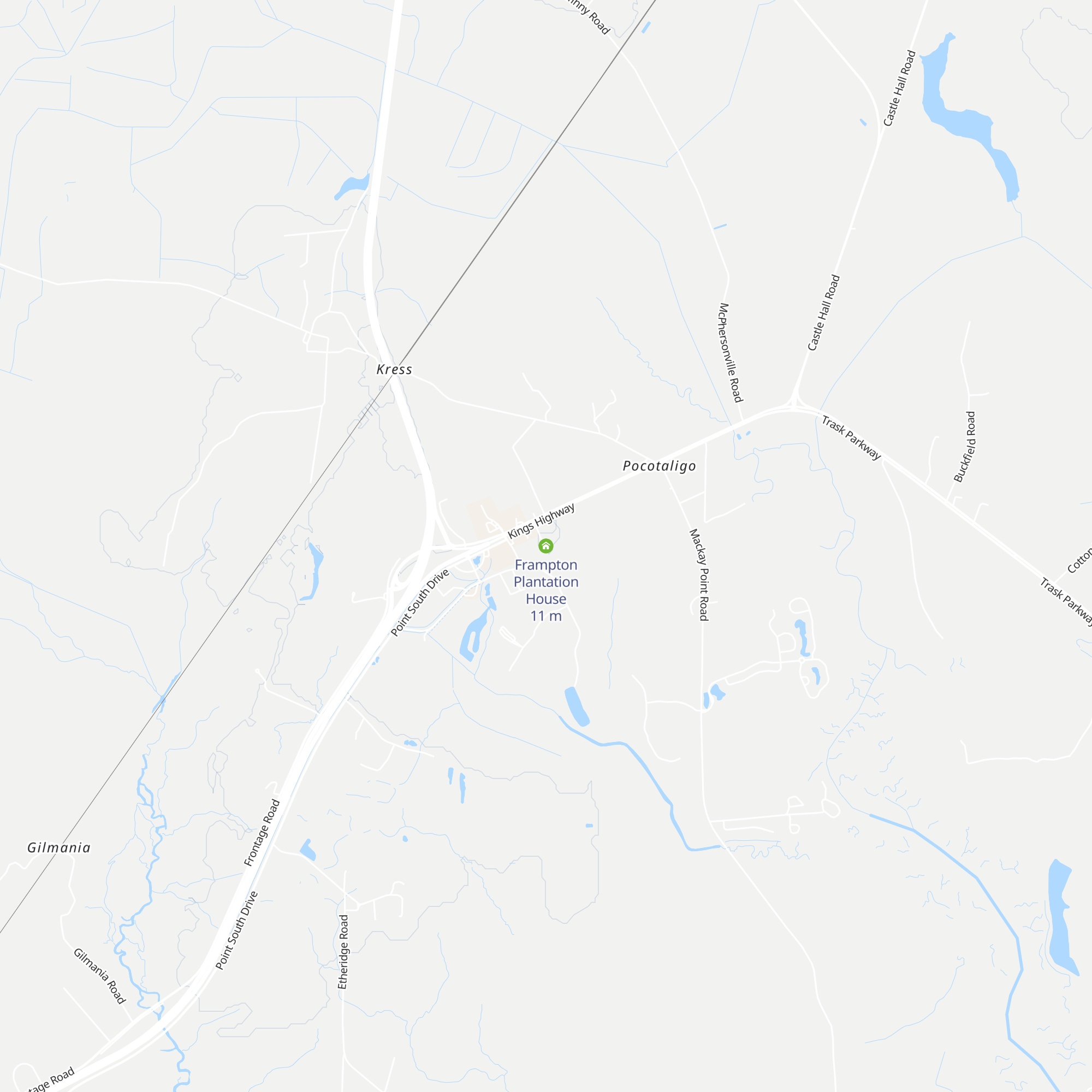 Frampton Plantation House map
