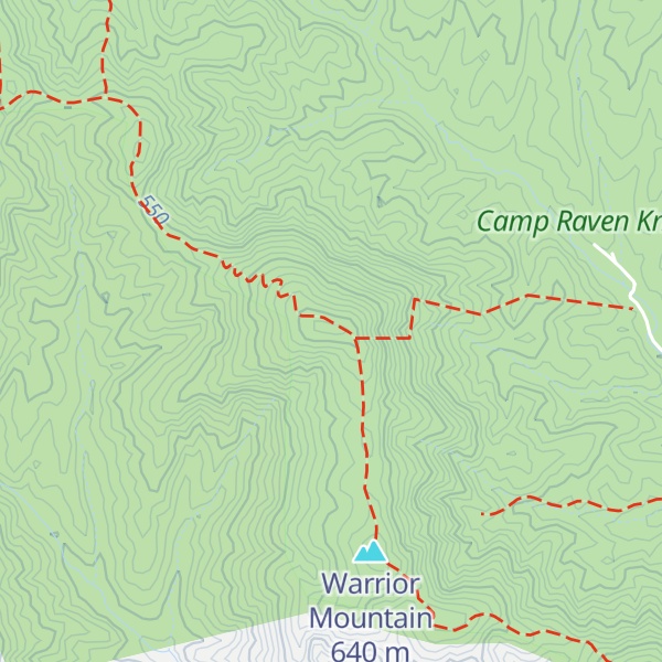 Map of Racoon Mountain