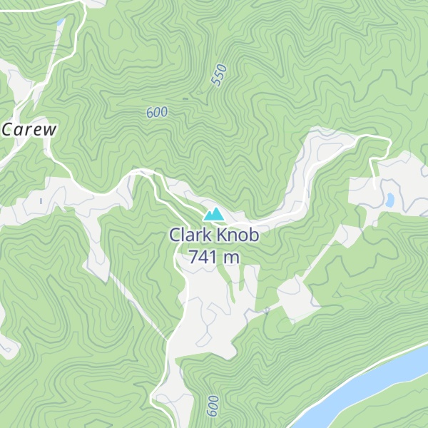 Map of Clark Knob