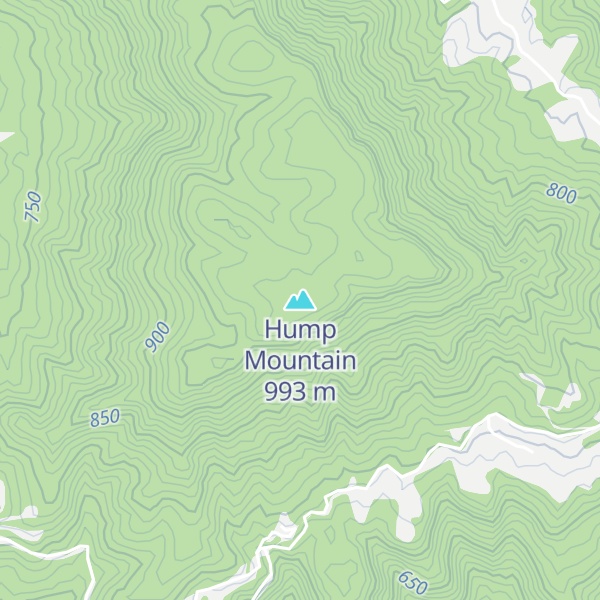 Map of Hump Mountain