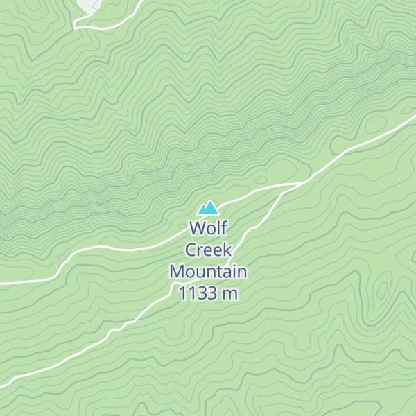 Map of Wolf Creek Mountain