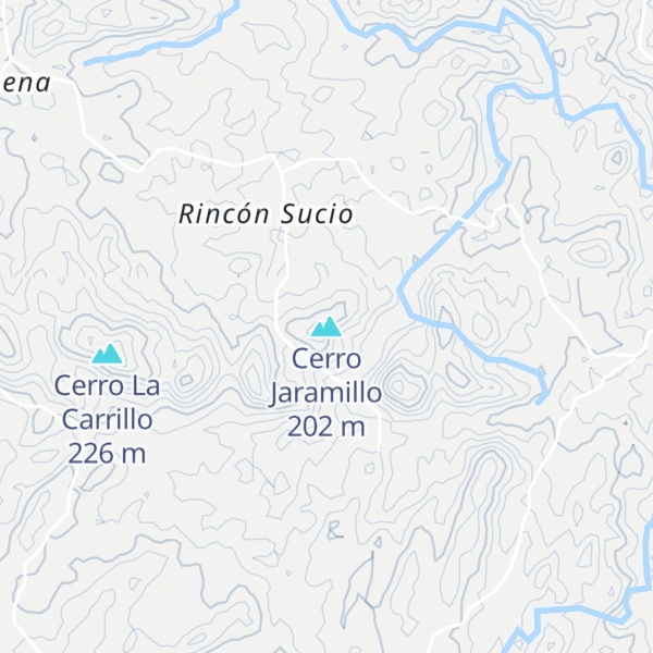 Map of Cerro Jaramillo