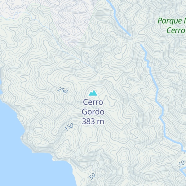 Map of Cerro Gordo