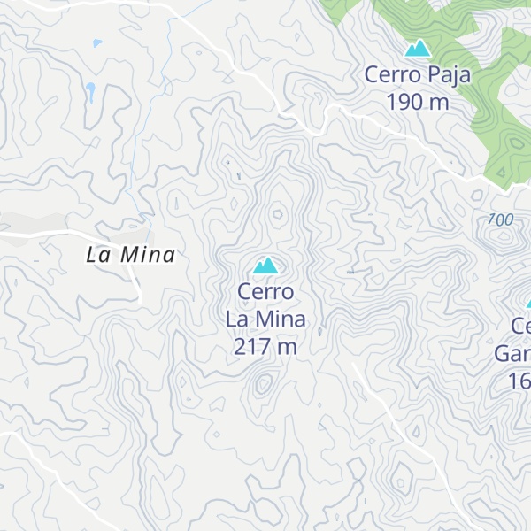 Map of Cerro La Mina