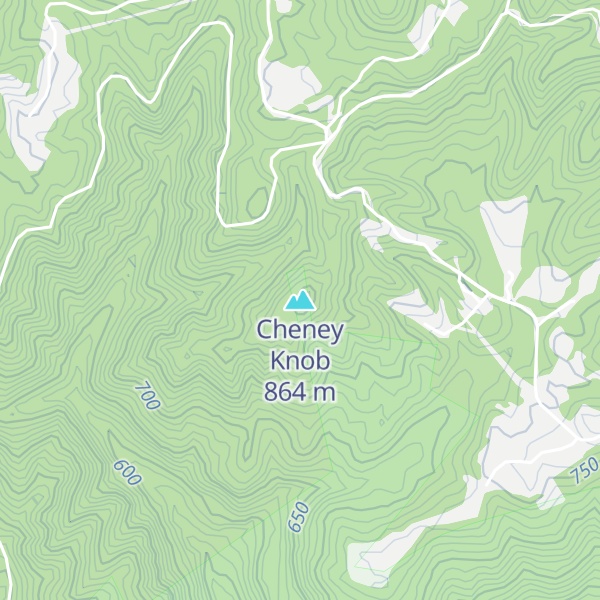 Map of Cheney Knob