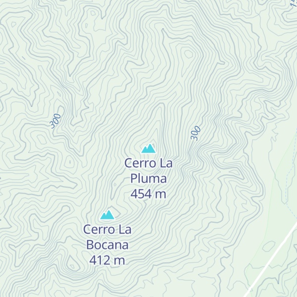 Map of Cerro La Pluma