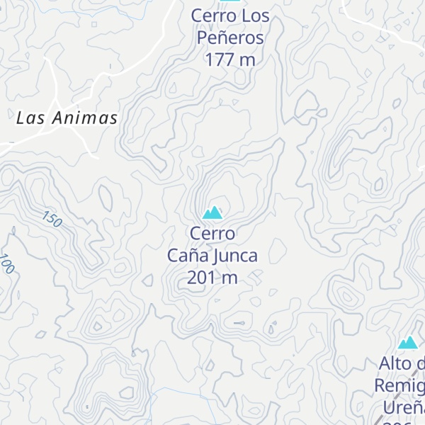 Map of Cerro Caña Junca