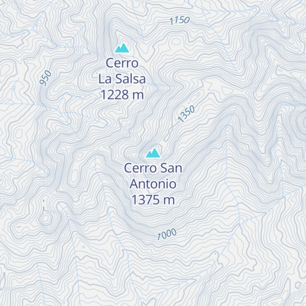 Map of Cerro San Antonio