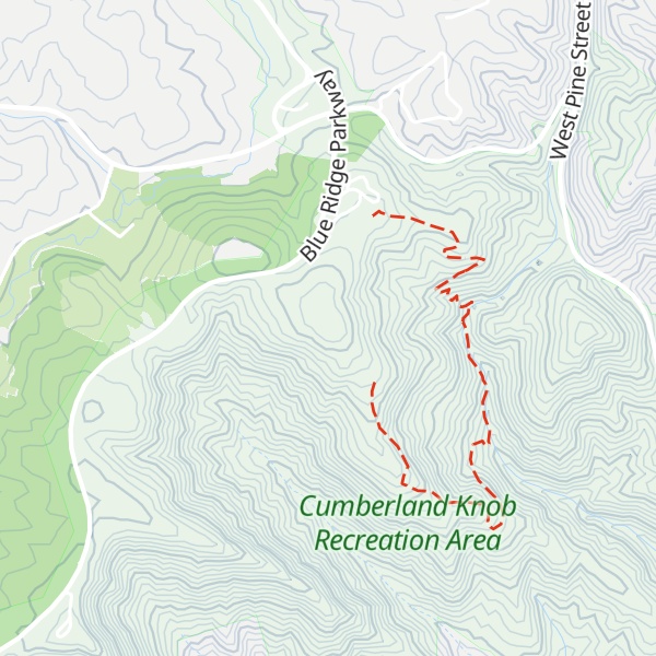 Map of Cumberland Knob