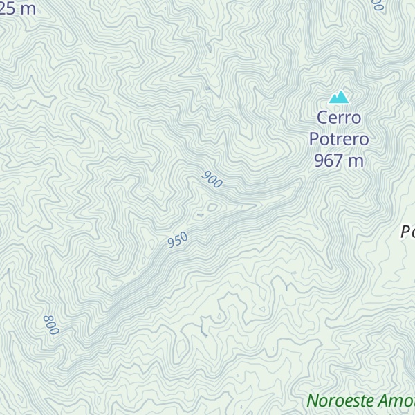 Map of Cerro Mogollon