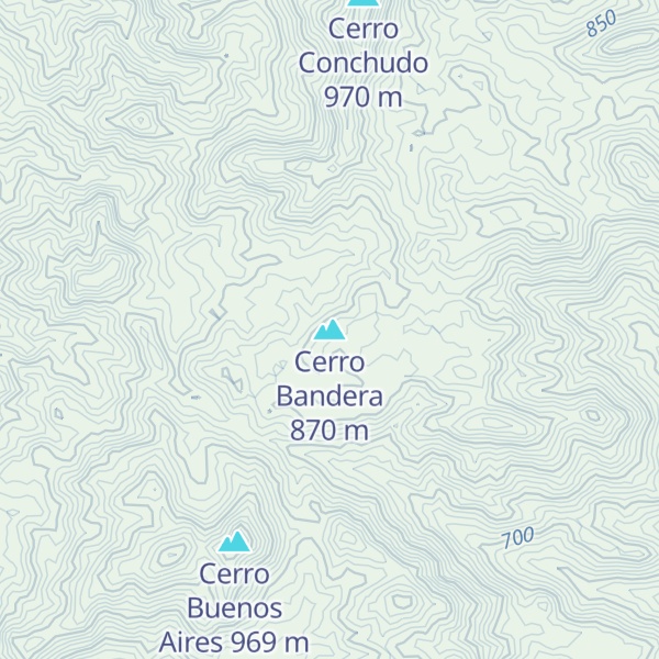Map of Cerro Bandera