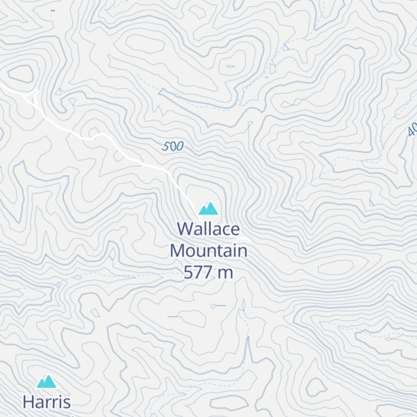 Map of Wallace Mountain
