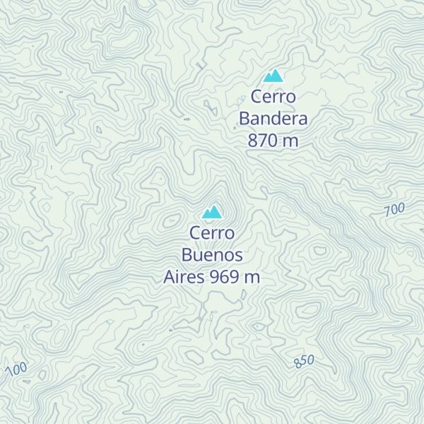 Map of Cerro Buenos Aires