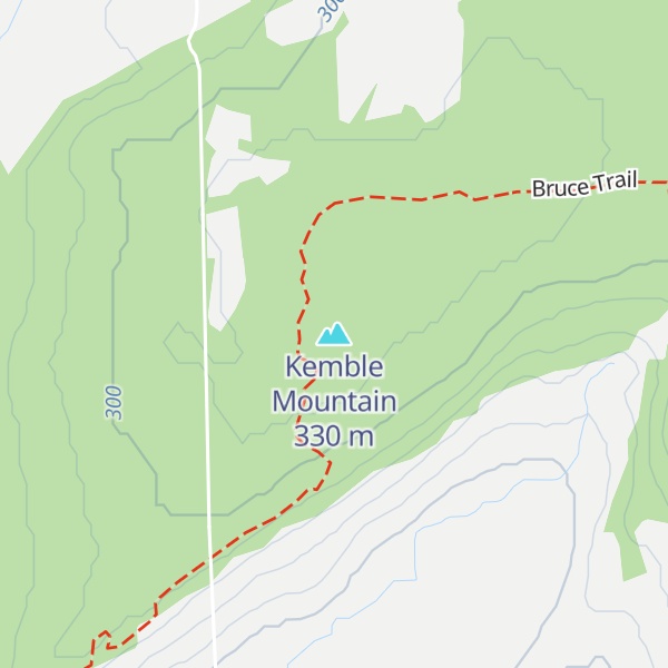 Map of Kemble Mountain
