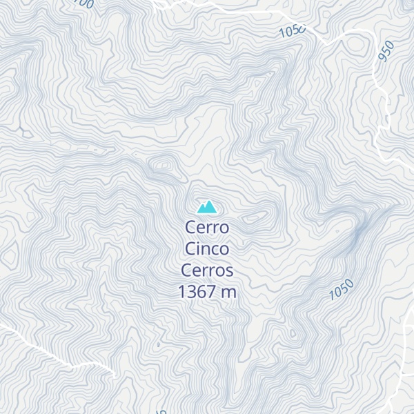 Map of Cerro Cinco Cerros