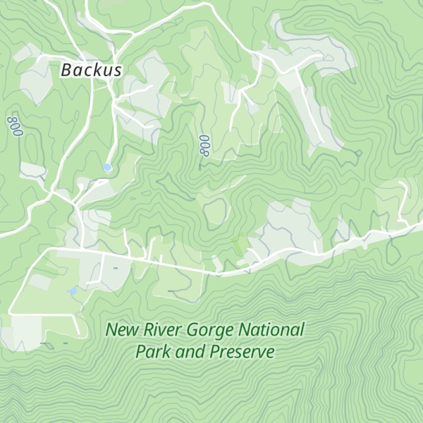 Map of Backus Mountain