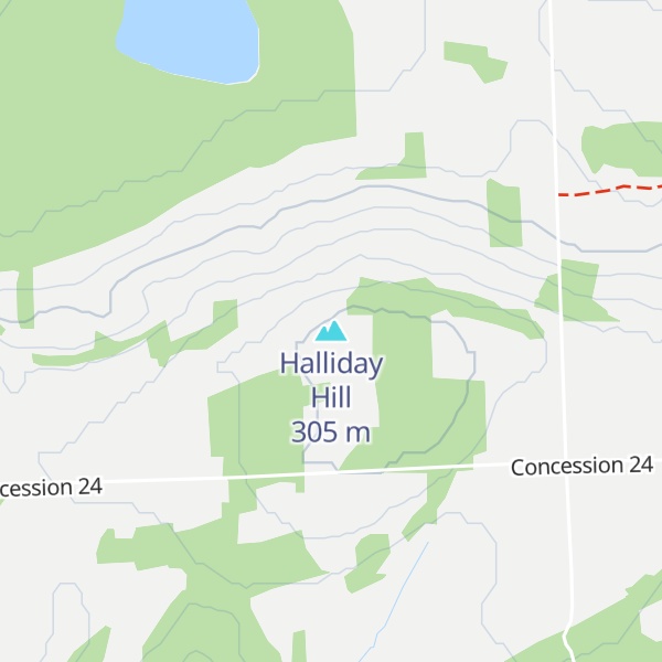 Map of Halliday Hill
