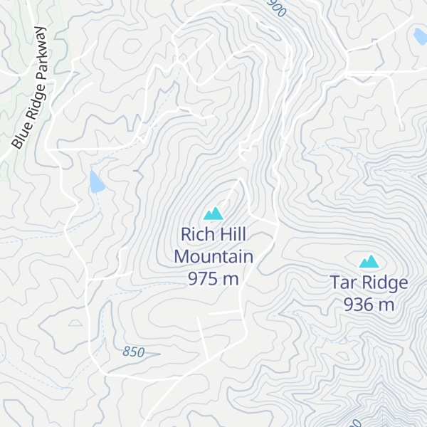 Map of Rich Hill Mountain