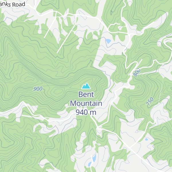 Map of Bent Mountain