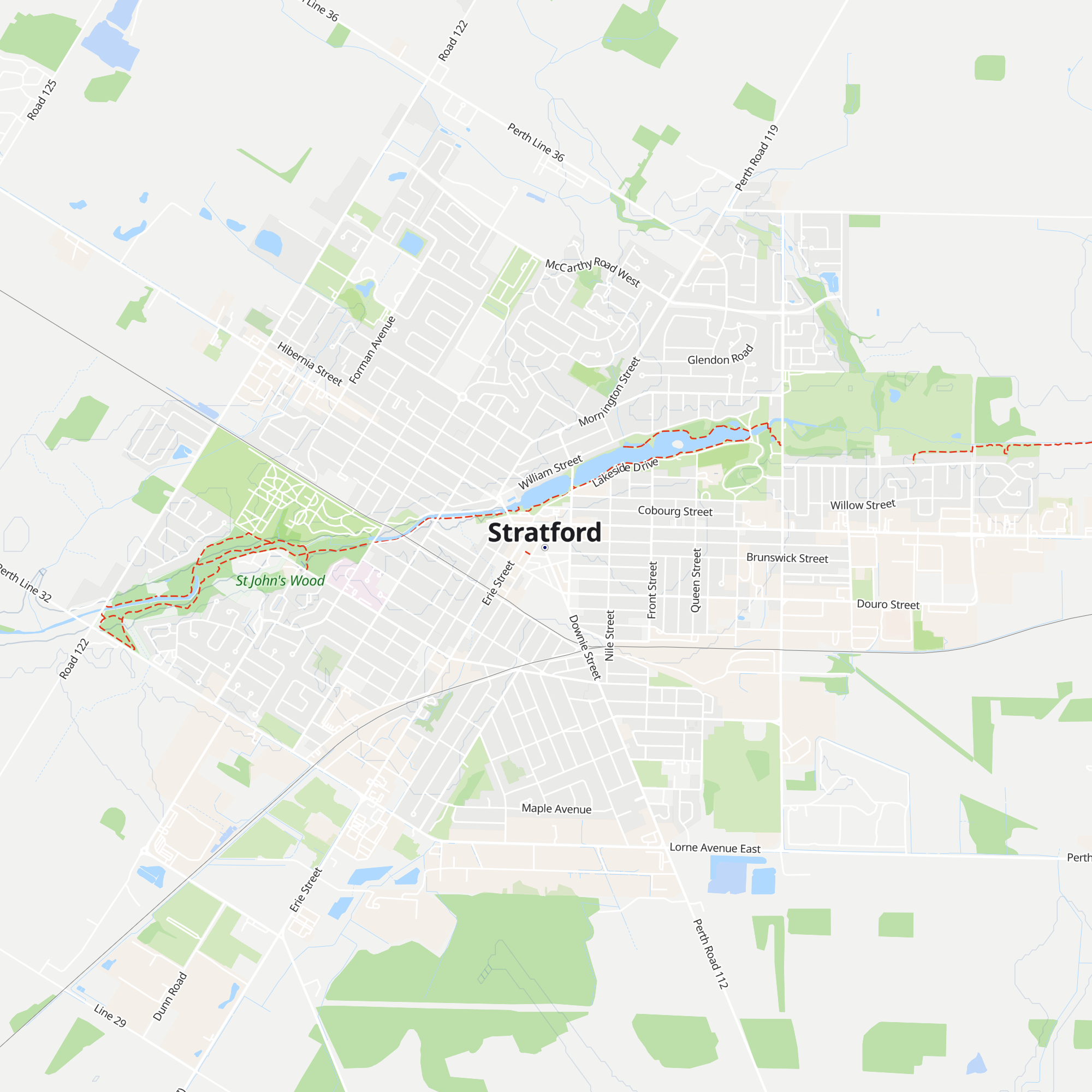 Stratford Tourism map