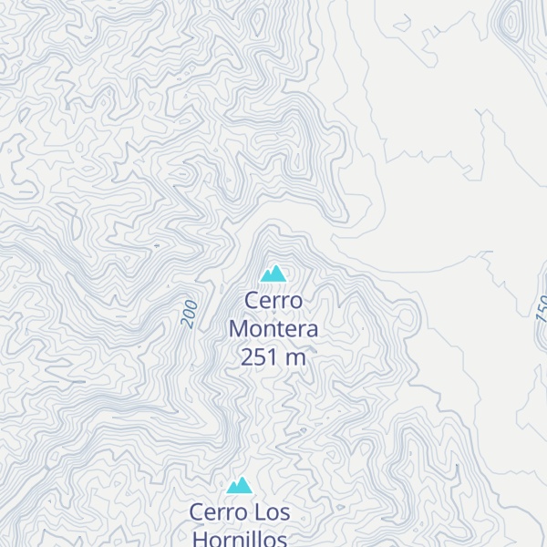 Map of Cerro Montera