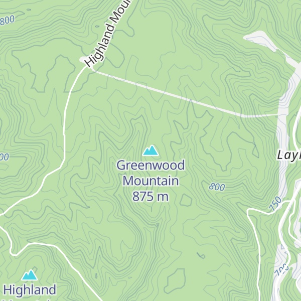 Map of Greenwood Mountain