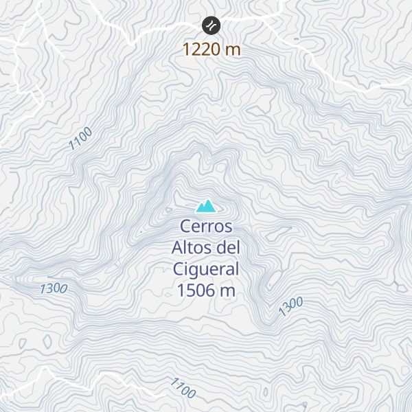 Map of Cerros Altos del Cigueral