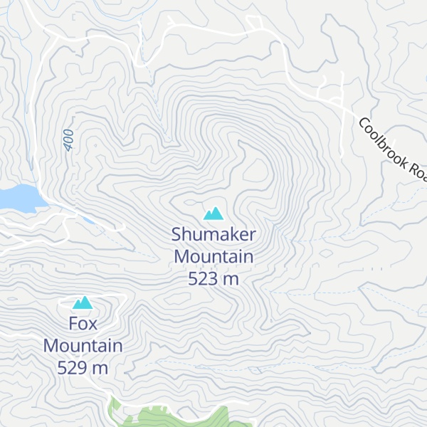 Map of Shumaker Mountain