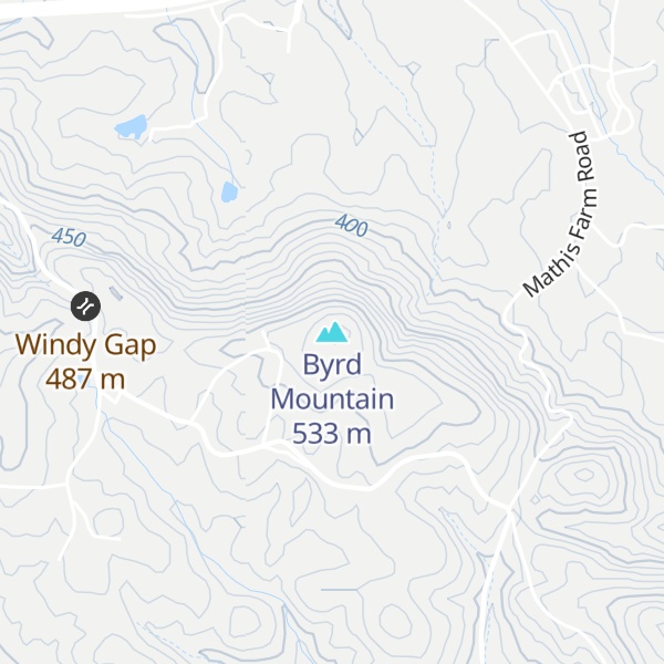 Map of Byrd Mountain