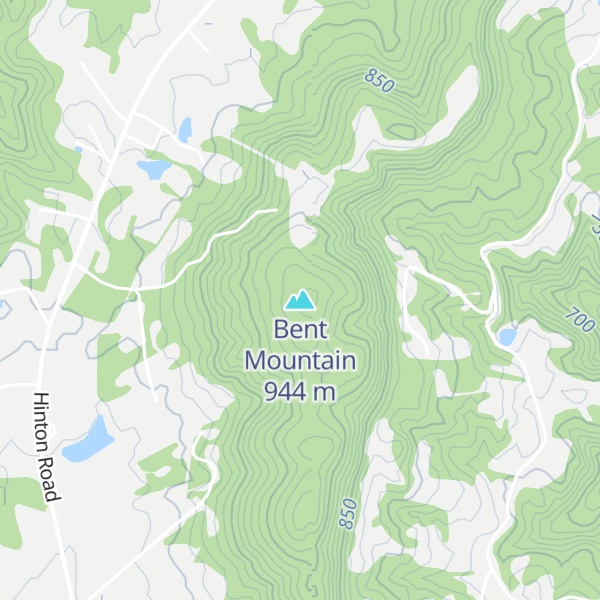 Map of Bent Mountain