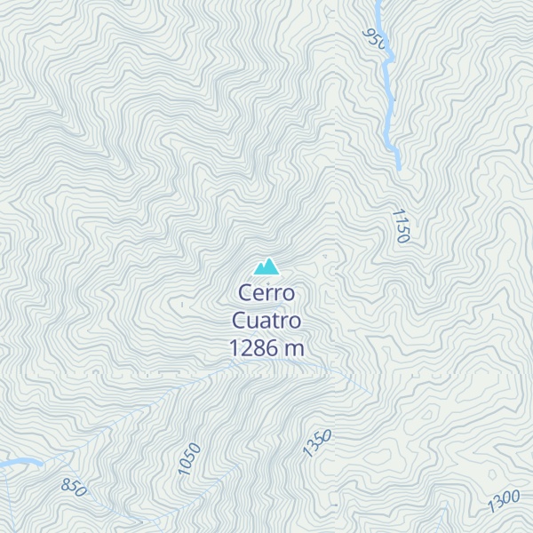 Map of Cerro Cuatro