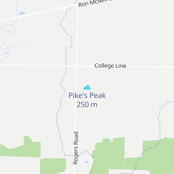 Map of Pike's Peak