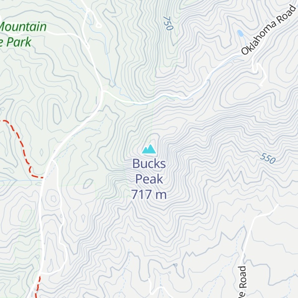 Map of Bucks Peak