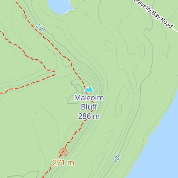 Map of Malcolm Bluff