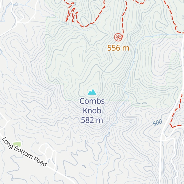 Map of Combs Knob