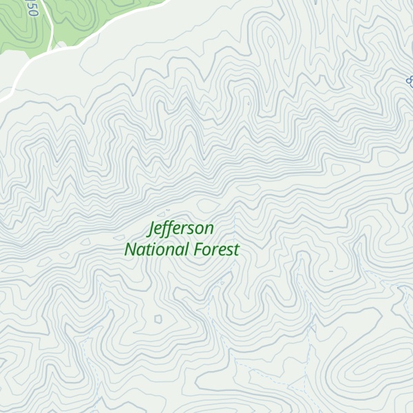 Map of Little Walker Mountain