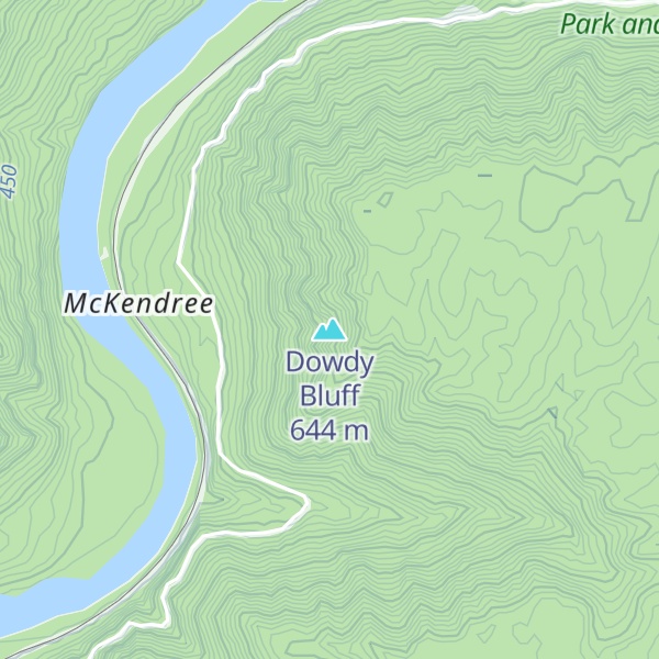 Map of Dowdy Bluff