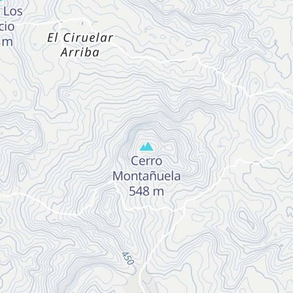 Map of Cerro Montañuela