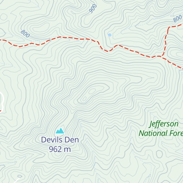 Map of Ewing Mountain