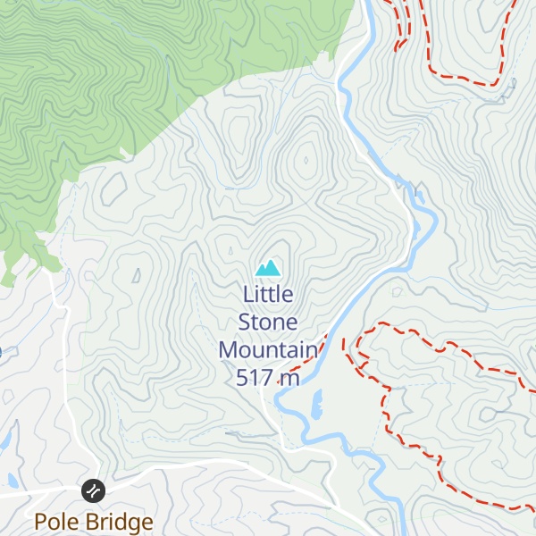 Map of Little Stone Mountain