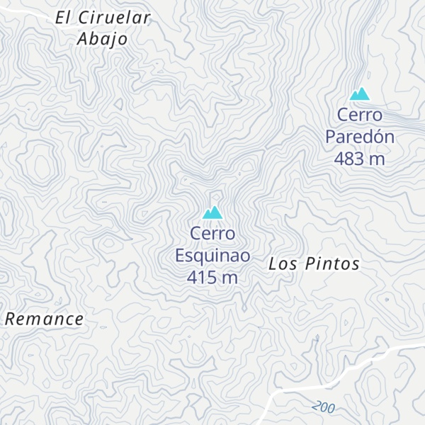 Map of Cerro Esquinao