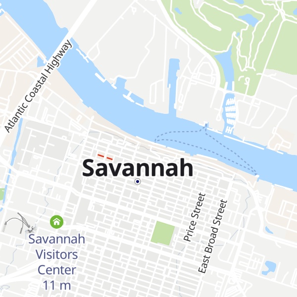 Map of The River Street Visitor Information Center