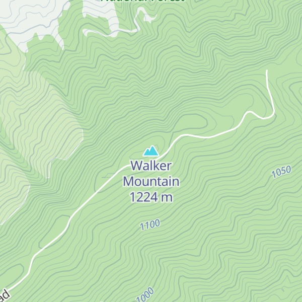 Map of Walker Mountain