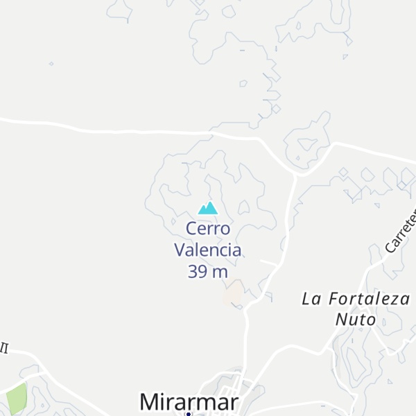 Map of Cerro Valencia