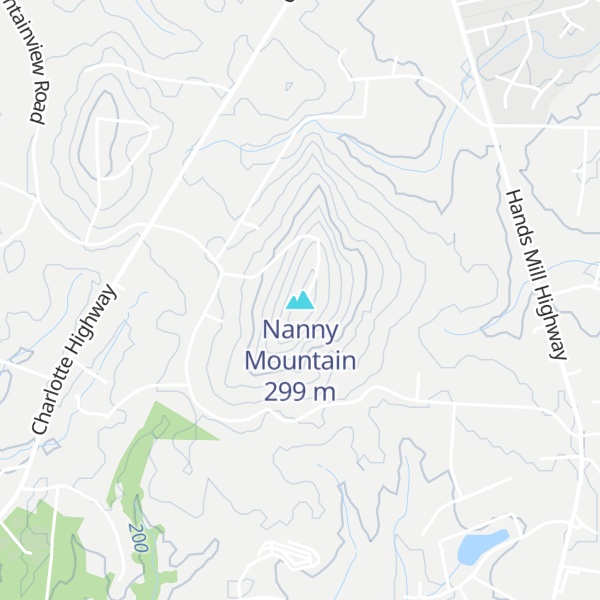 Map of Nanny Mountain
